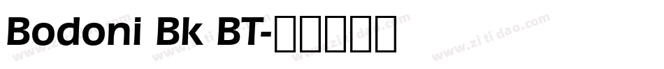 Bodoni Bk BT字体转换